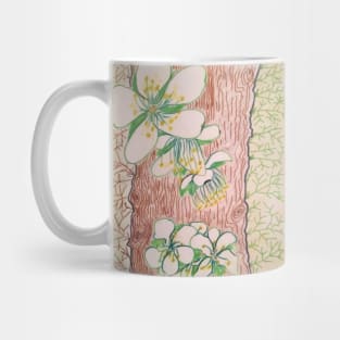 Tree trunk with blossoms Mug